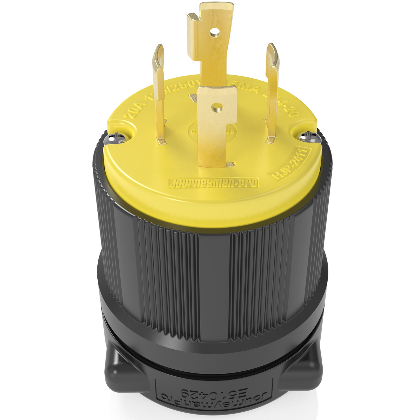 MALE L14-20P 220 POWER CORD END 4-PRONG TWIST LOCK GENERATOR PLUG 20A 125/250V