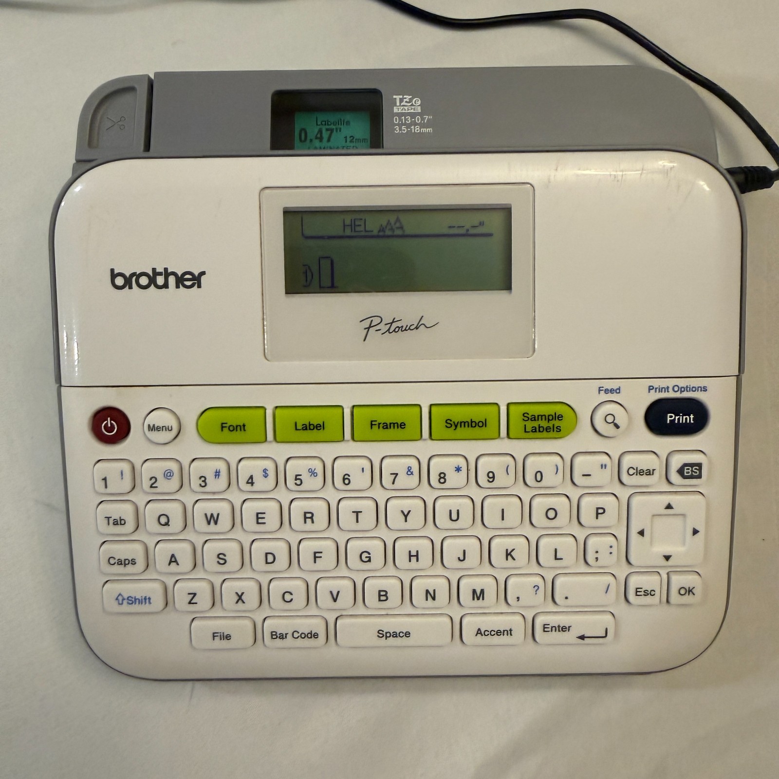 Brother® P-Touch® D410 Label Maker Label tape 12mm .47″ Multiple Colors (A8-17)