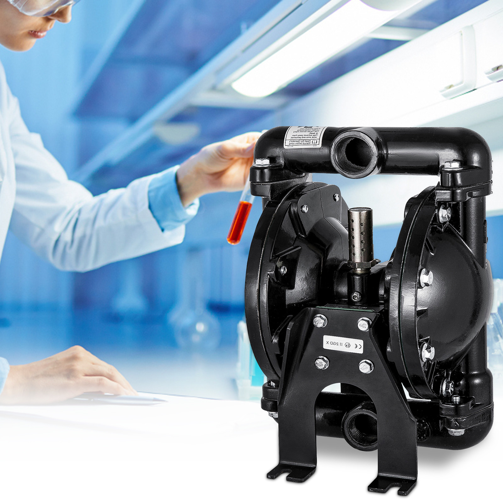 VEVOR Air-Operated Double Diaphragm Pump 1″ Inlet Outlet Petroleum Fluids 35GPM