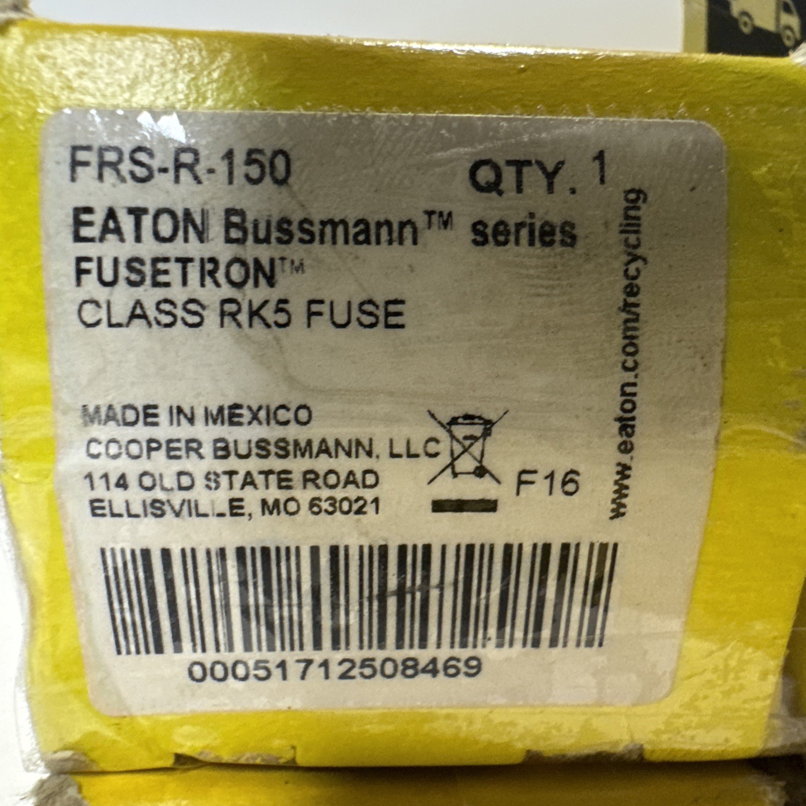 Cooper Bussmann FRS-R-150 Dual Element Time Delay Fuse 150A Pack of 3 NEW IN BOX