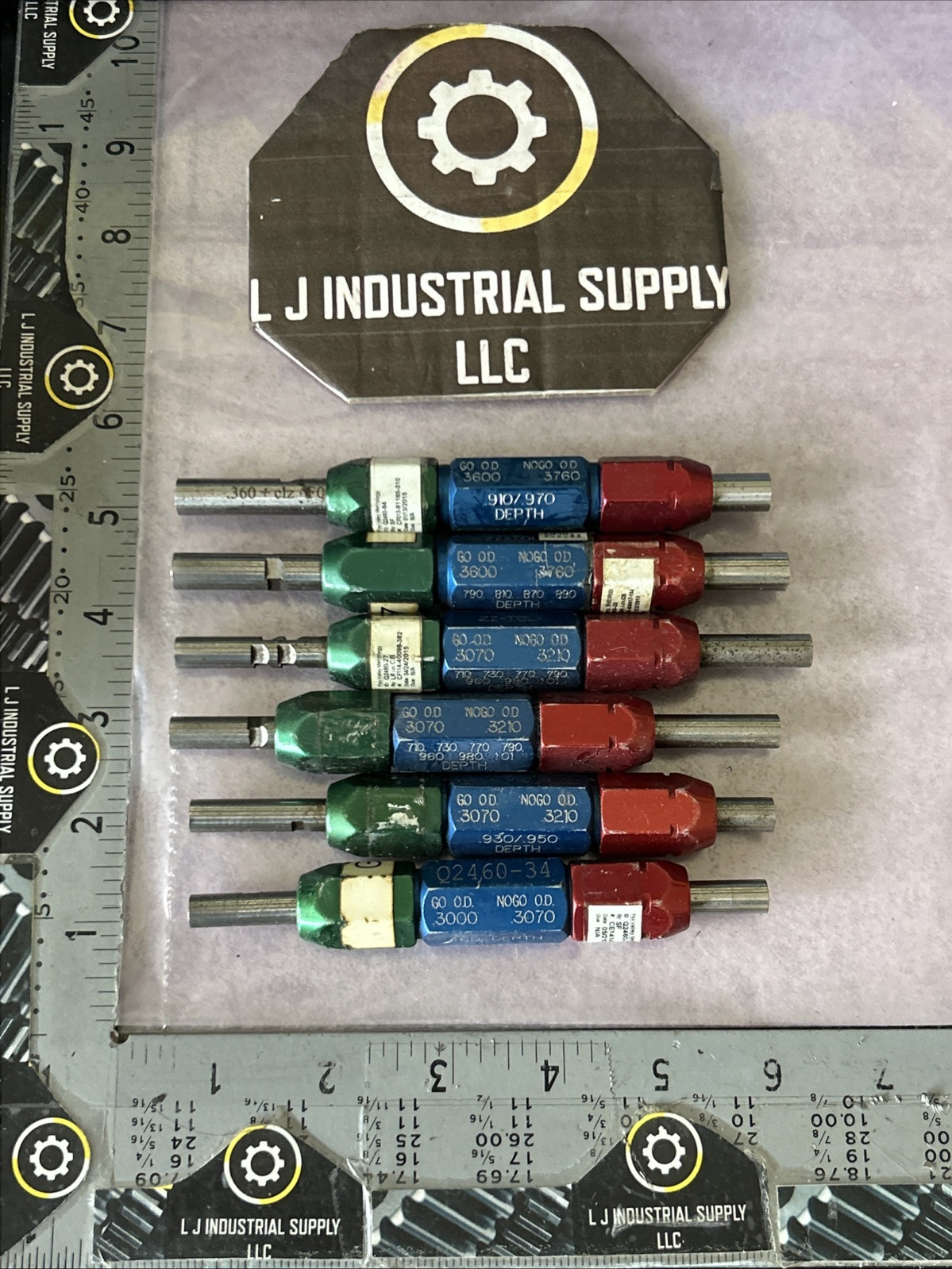 [LOT OF 6!] ATLAS 0.3000-0.3760 Go / No-Go OD Gages (Mixed Lot) _FAST SHIPPING!
