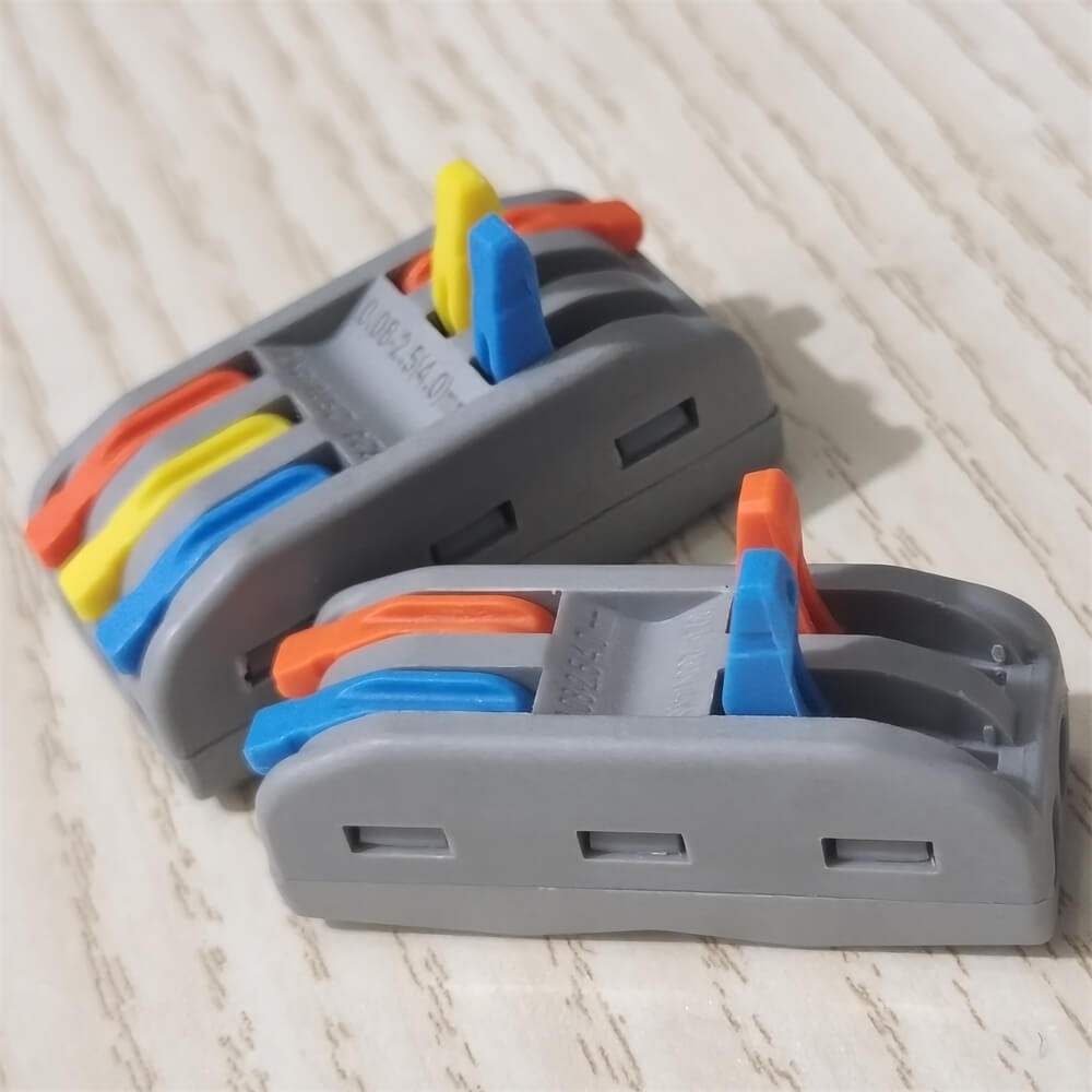 2/3/4/5/8-Port Way Reusable Spring Lever Terminal Block Cable Wire Connector