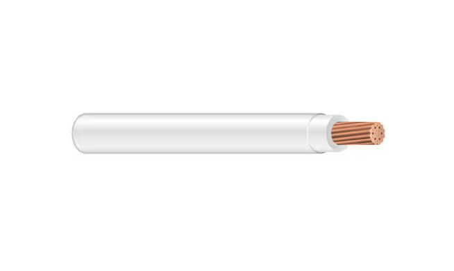 SouthWire 22974084: 100 ft. 10 AWG White Stranded CU THHN Wire