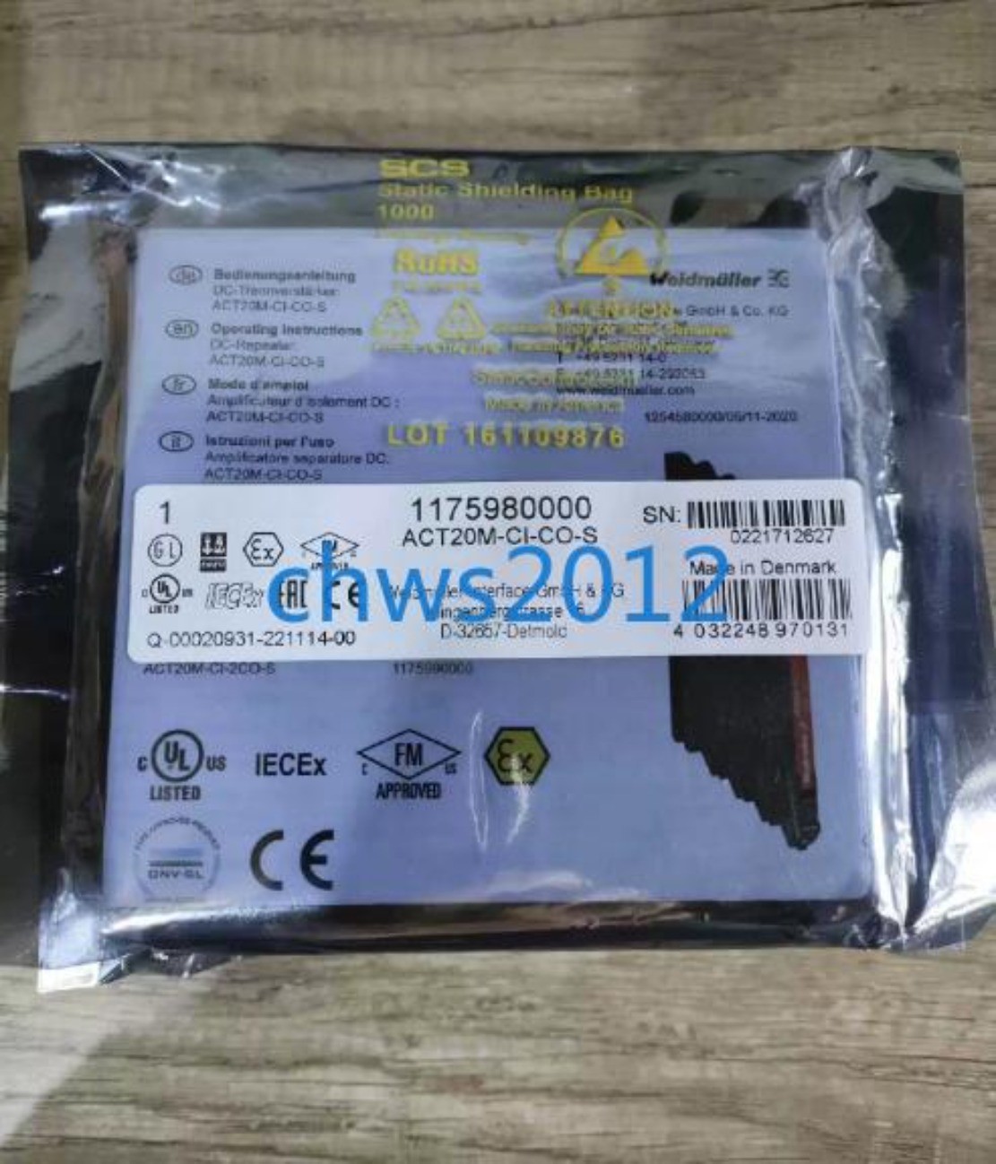 1 PCS Brand NEW Weidmuller Thin Isolator ACT20M-CI-CO-S 1175980000