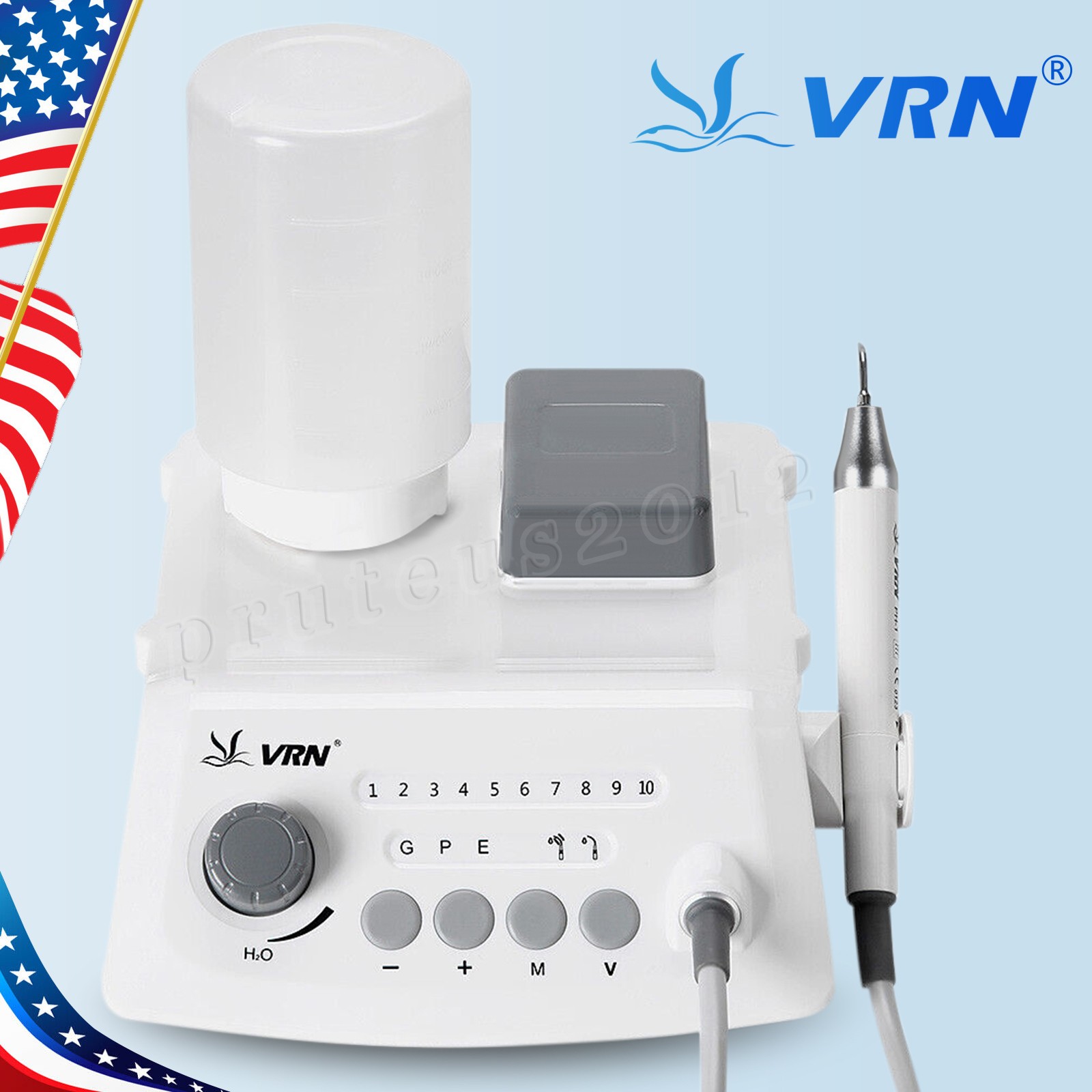 Dental 3 Way Air Water Syringe Triple Spray Handpiece with 2 Nozzles Tips Tubes