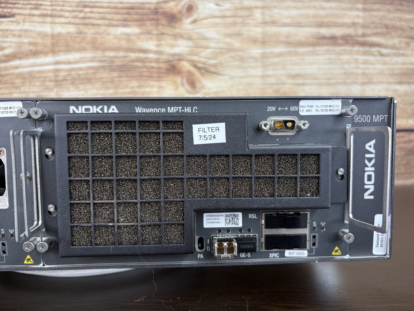 Alcatel Lucent/Nokia Wavence MPT-HLC TX 11245.000 MHz; 3EM24081AA