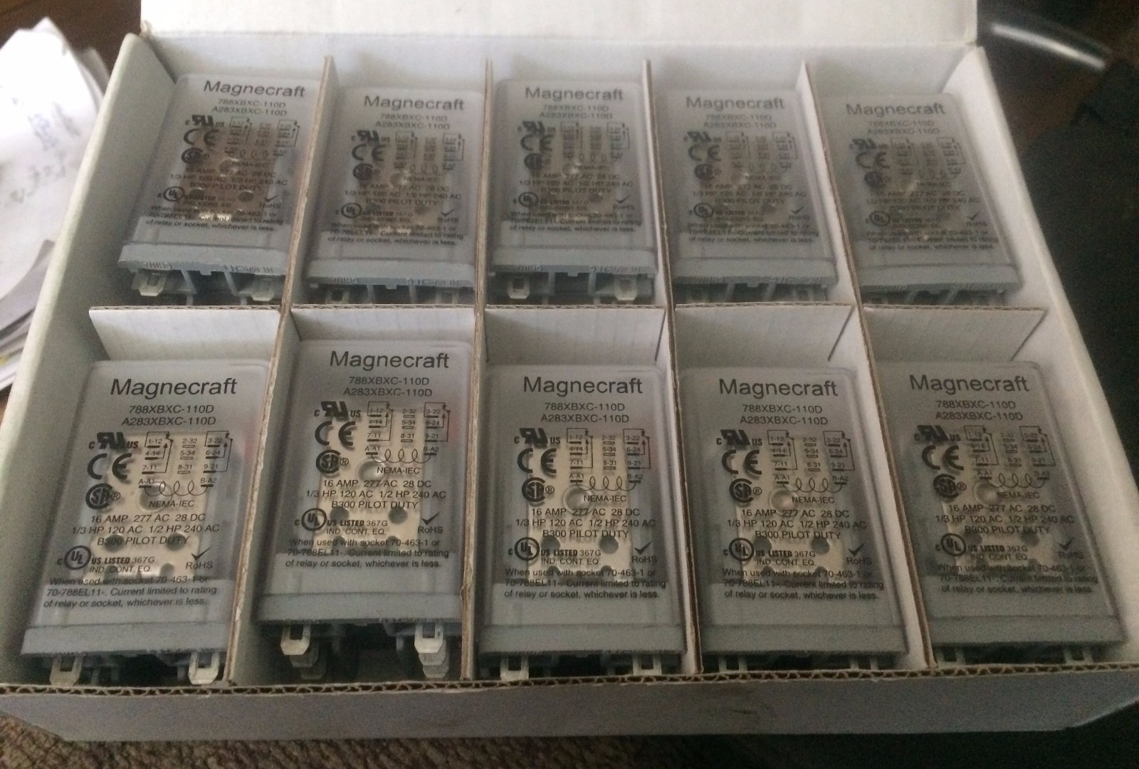 Power Control Relay DPDT,110V/110VDC Coil,1/3 HP,1/2 HP, 5/10/13/15/16A/Amp,8pin