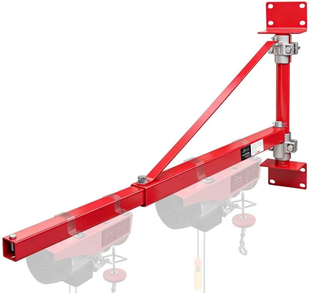 Wall Mount Jib Crane, 1320 lbs Electric Hoist Holder Swing Arm
