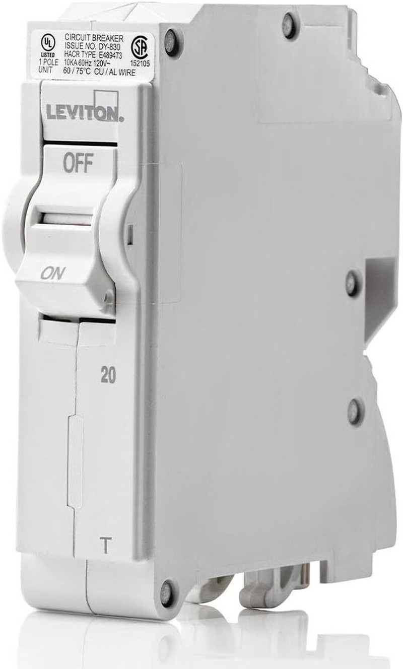 Leviton 20 Amp 1 Pole Circuit Breaker Plug on for Home Improvement and Wiring