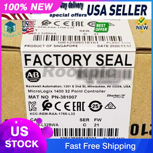 NEW 1766-L32BWA MicroLogix 1400 32 Point Controller AB 1766L32BWA US Free Tax