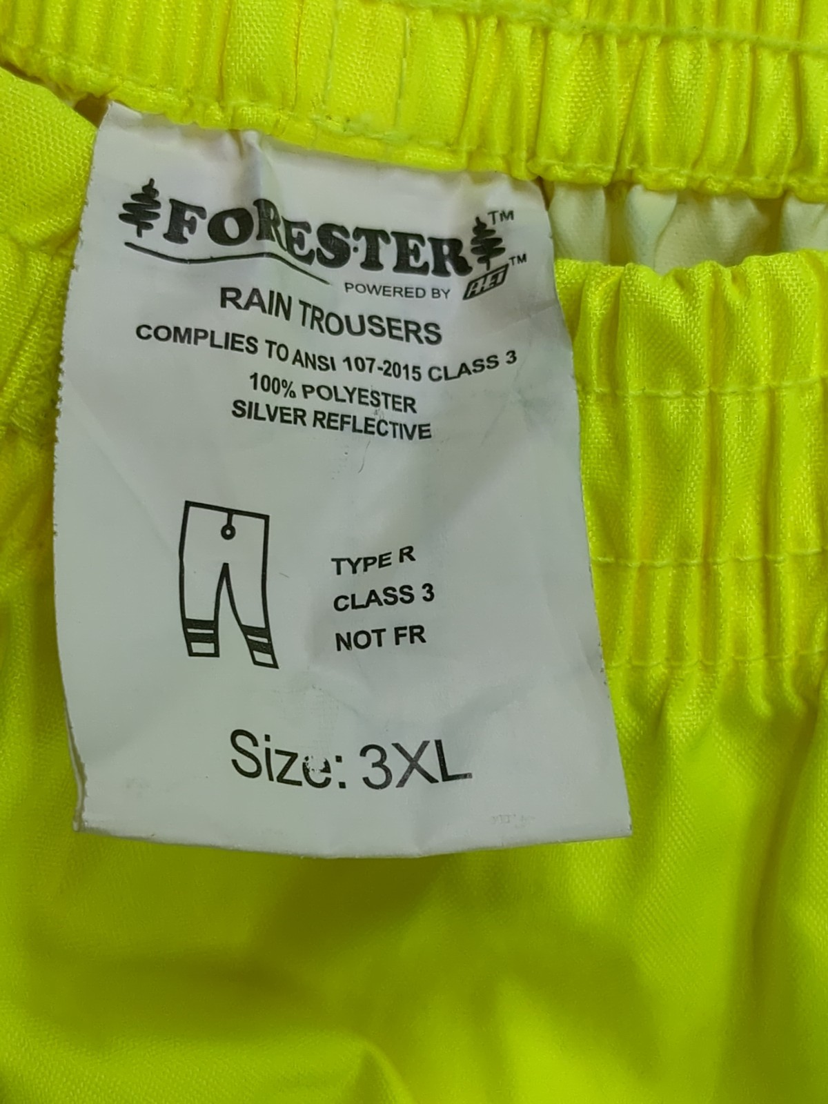 Forester Rainwear Jacket & Trousers Type R Class 3 Not FR XXXL