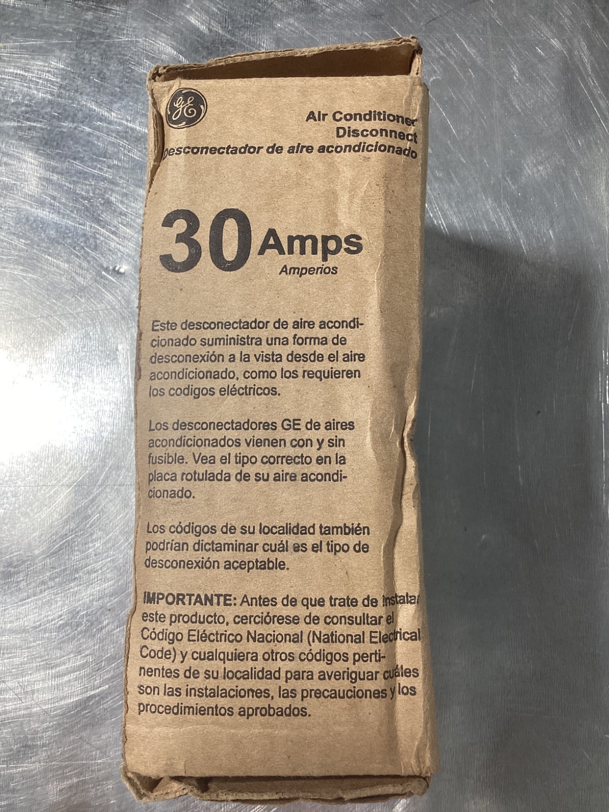 NEW GE TF30RCP 30 Amp 120/240V Fusible AC Disconnect Outdoor NEMA 3R