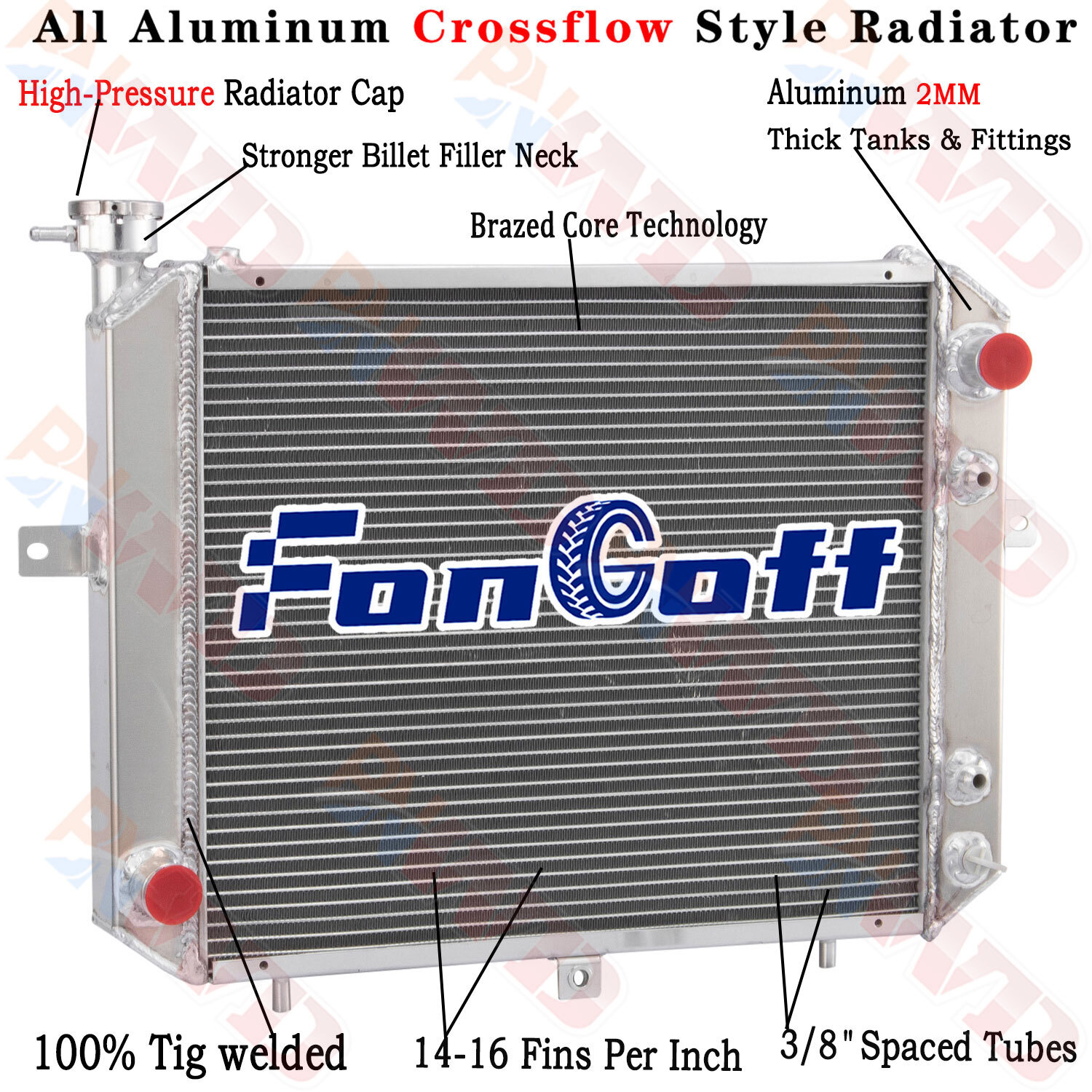 3EB04A5111 3 Row Radiator For Komatsu Allis Kalmar Forklift 3EB04A5111T 8761212