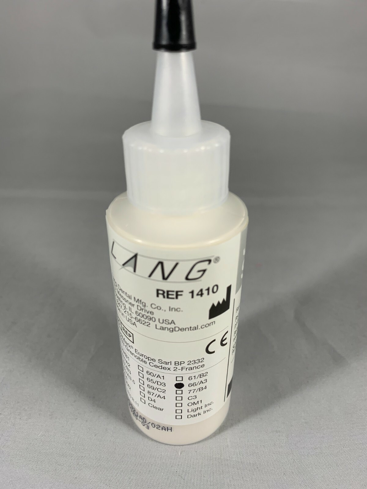 Lang Jet Tooth Shade Fast Curing C&B Acrylic Resin Powder (45 g) Dental