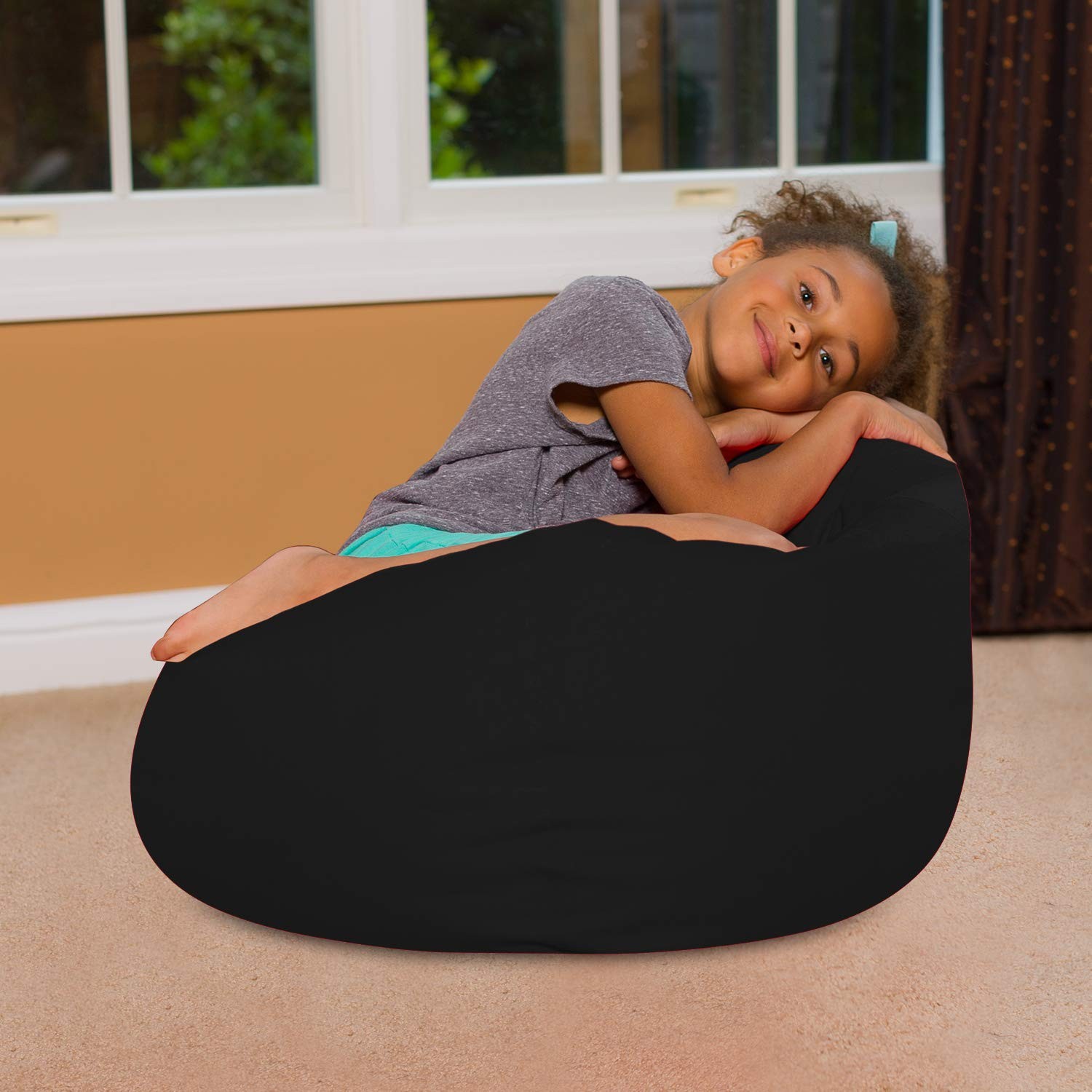 Posh Creations Bean Bag Chair For Kids Teens And Adults Includes Removable And