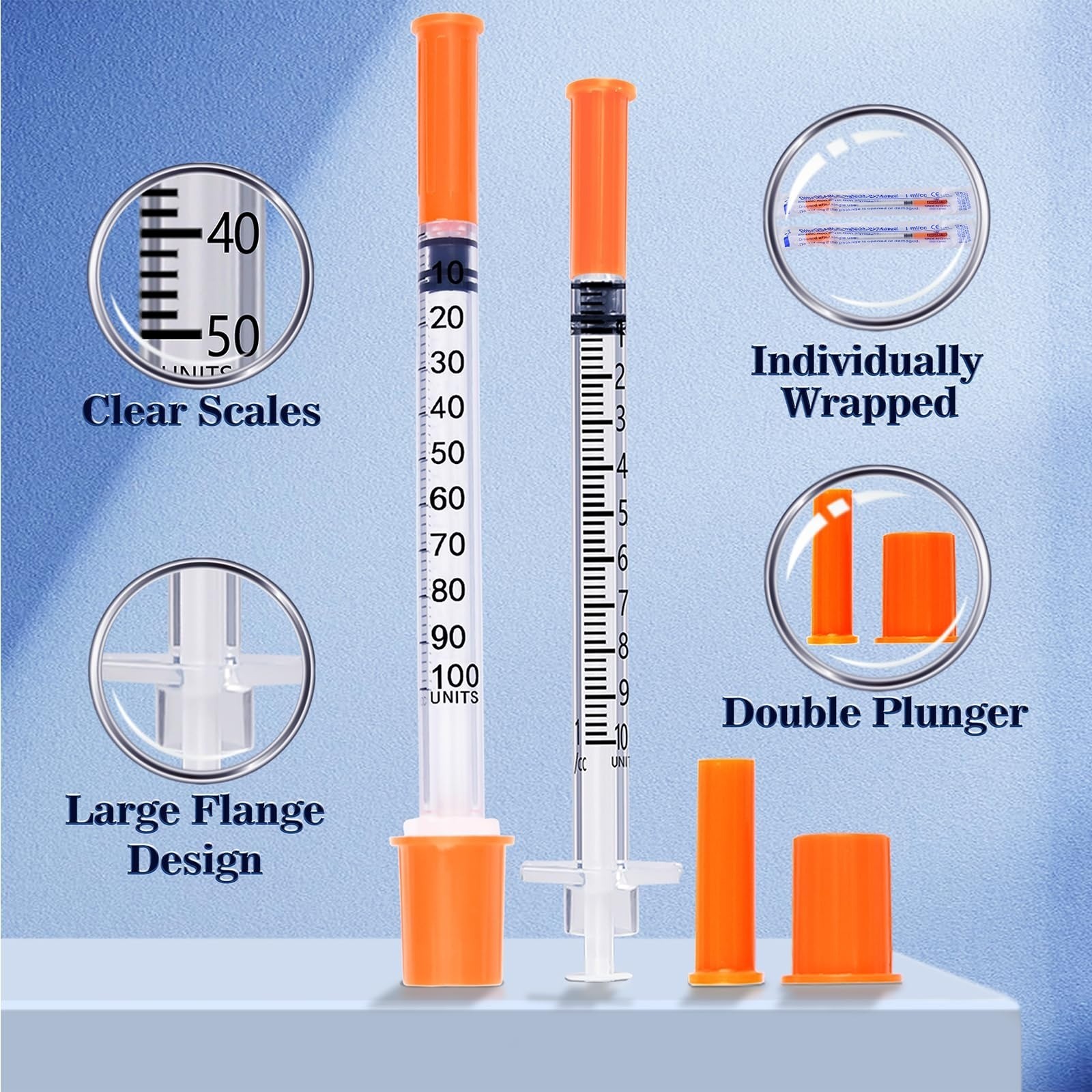 1ml 30G Syringe U-100 Lab Supplies 25 Pack Sterile Individually Wrapped