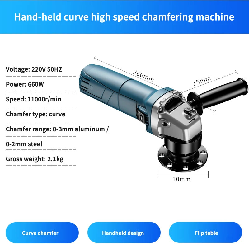Metal Hand Straight Edge Chamfering Machine High Quality Curve Chamfering