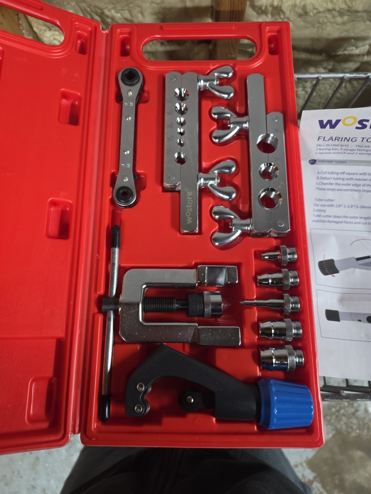 Flaring Swage Tool Kit for Copper Plastic Aluminum Pipe With Tubing Cutter & …
