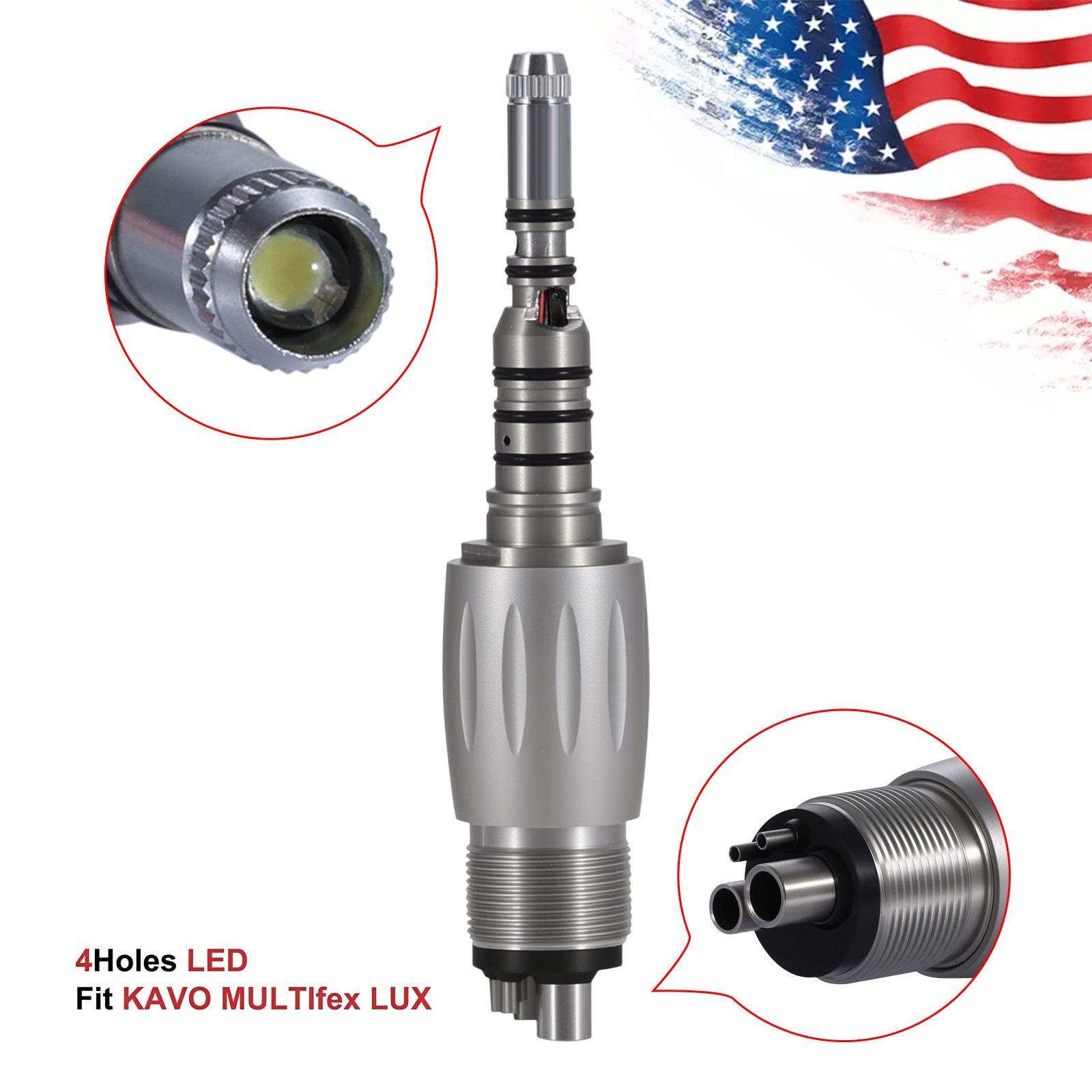 Dental slow low Speed handpiece kit straight nosecone+air motor 4 hole nsk style