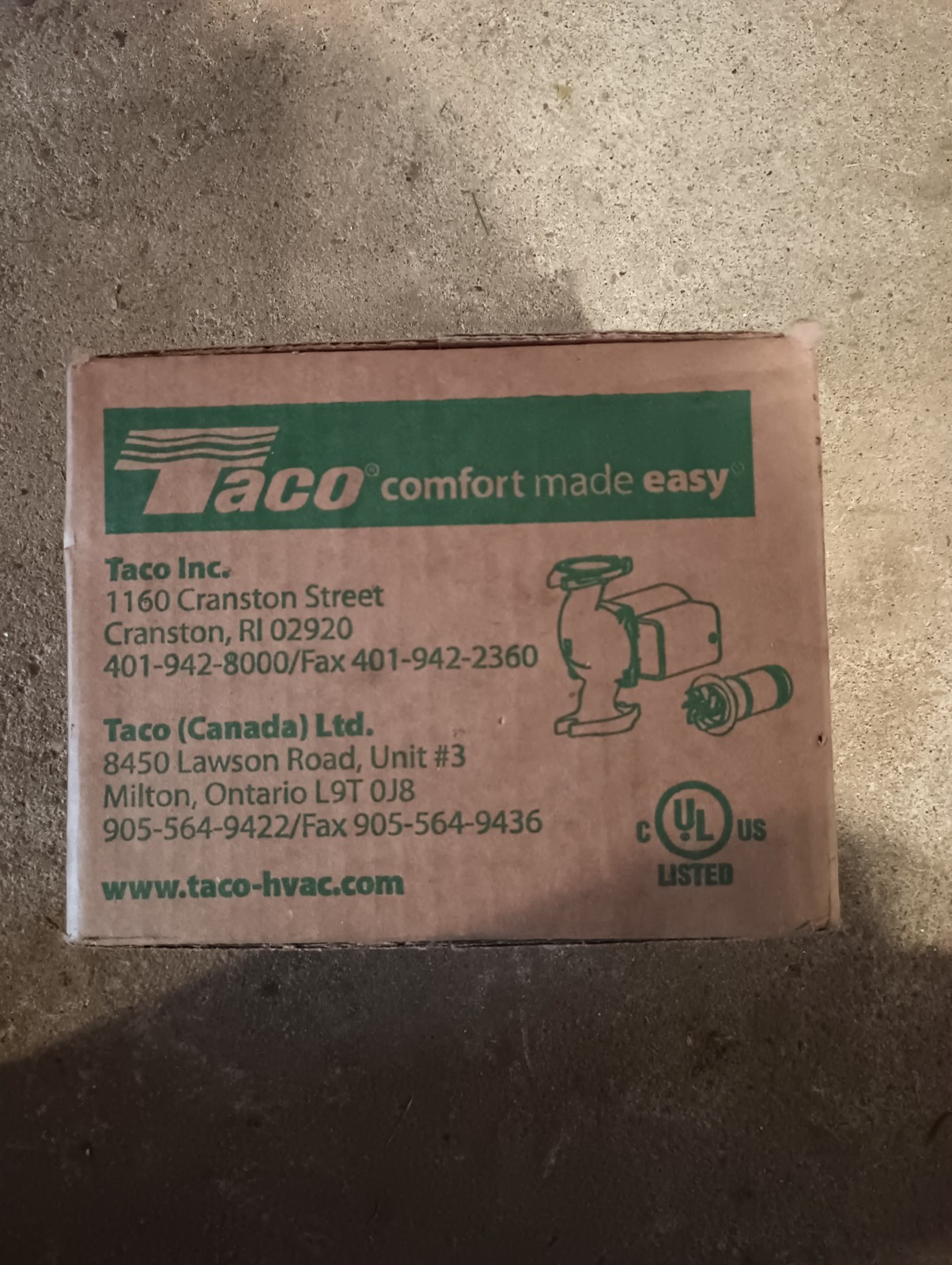 Taco 007-F5 Cast Iron Circulator, 1/25 HP