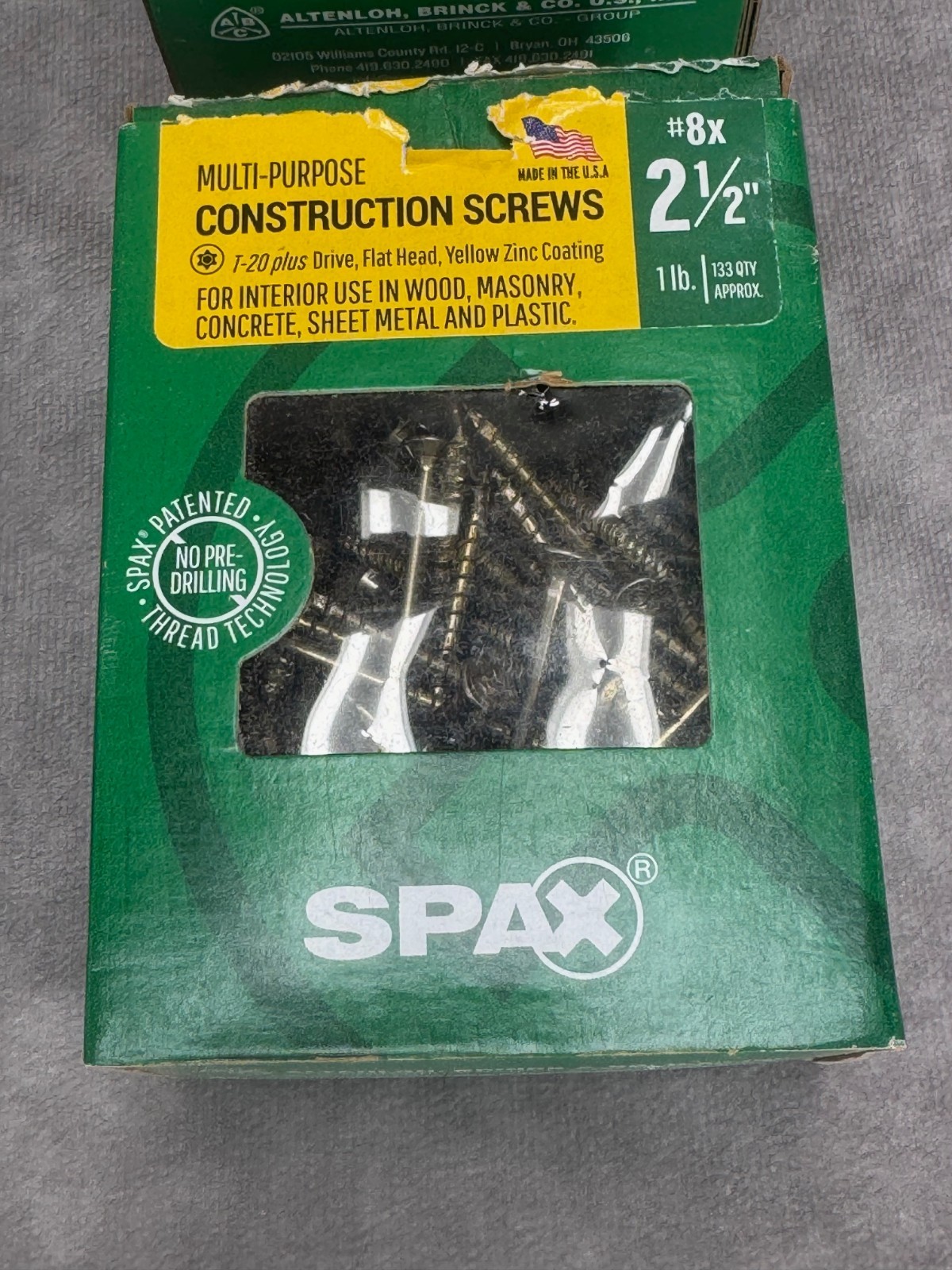 Lot of 6 Partial SPAX Construction Deck Screws Grip Rite Exterior Screws Mixed
