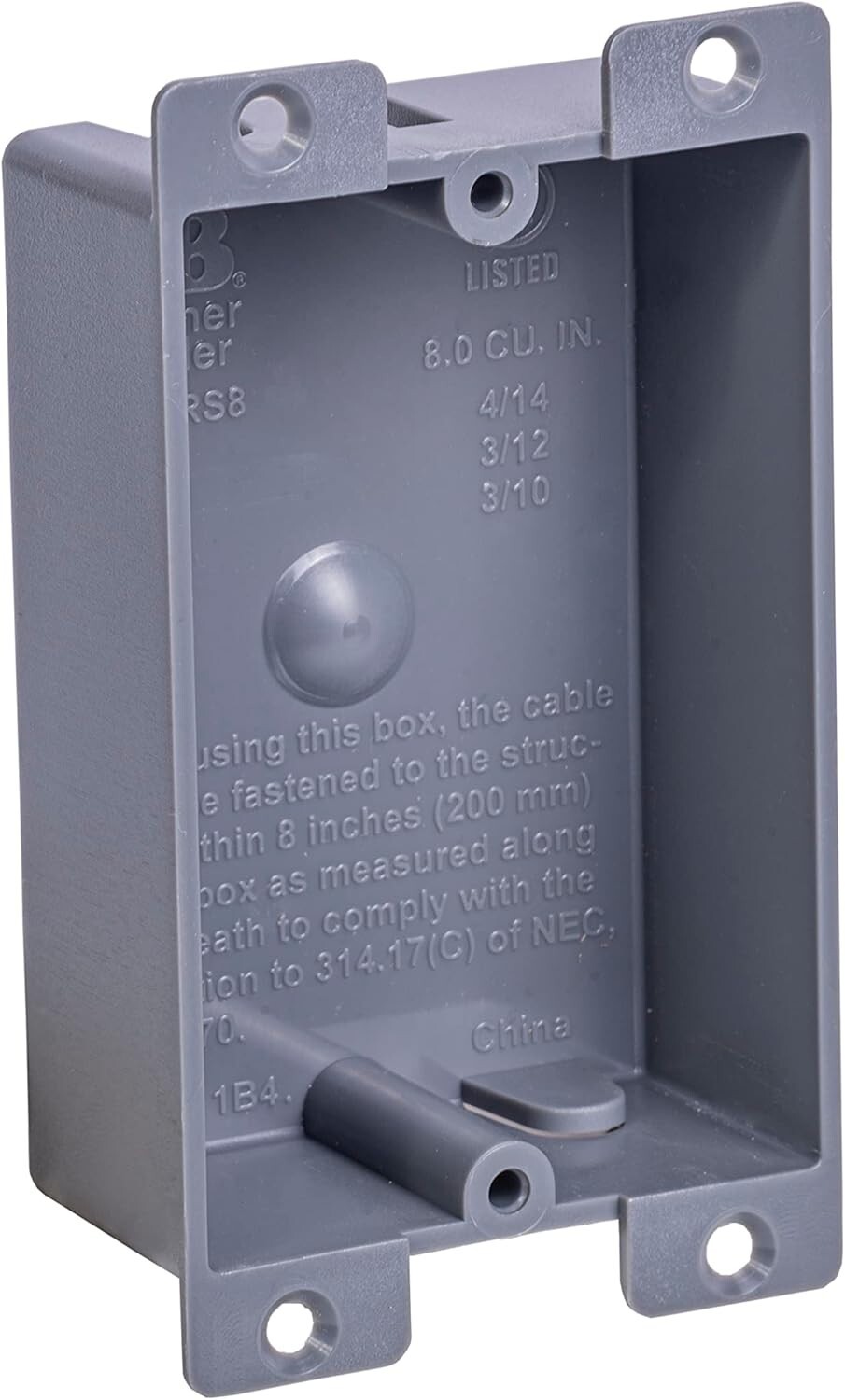 (25) 1-Gang 8 Cubic Inch PVC Old Work Standard Switch/Outlet Wall Electrical Box