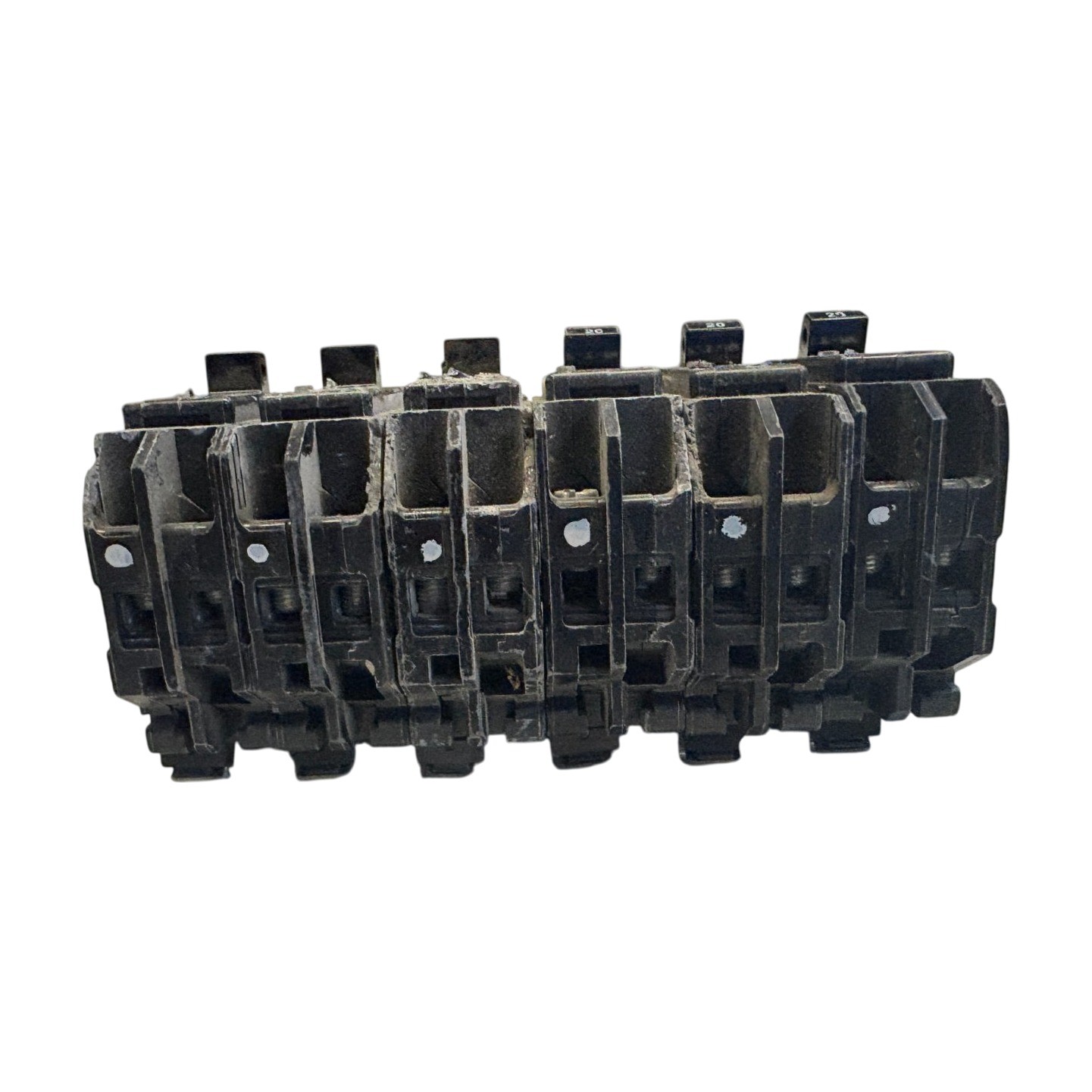 LOT OF 6 Eaton BRP120DF 20A 1-Pole 120V Dual Purpose Circuit Breaker *CHIPPED*