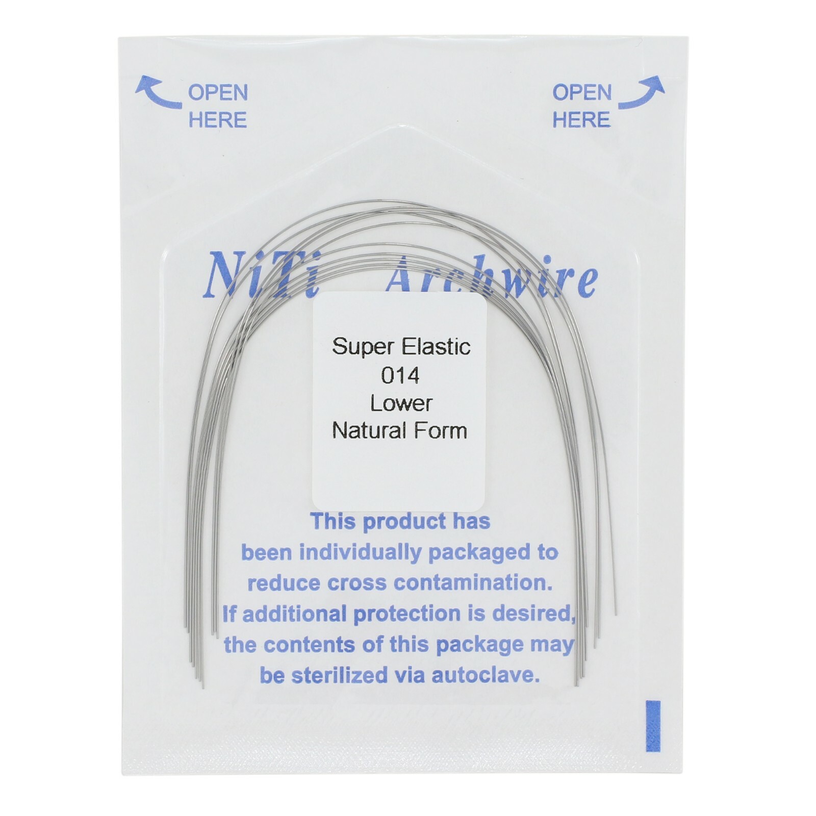 Dental Orthodontic Niti Super Elastic Arch Wires Round Rectangular Ovoid Natural
