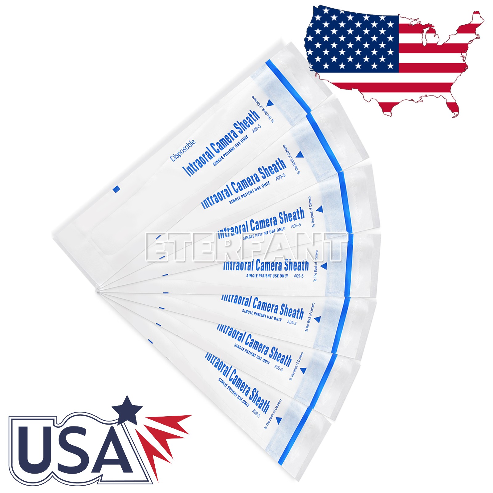 500PCs ETERFANT Dental Disposable Protect Sheath Intraoral Camera Covers A09-5