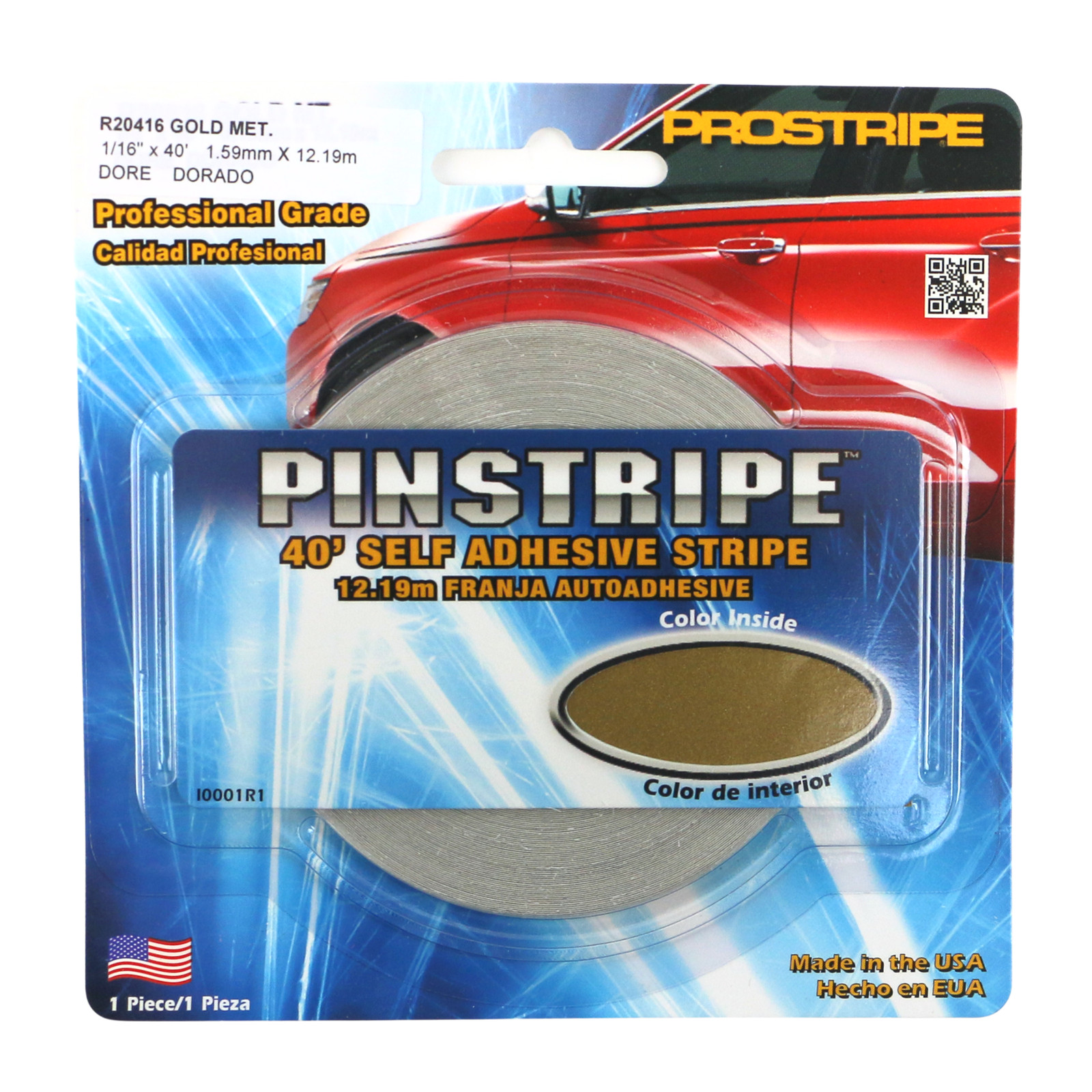 Sharpline Prostripe Pinstriping Tape: 1/16 in. x 40 ft. (Gold Metallic)