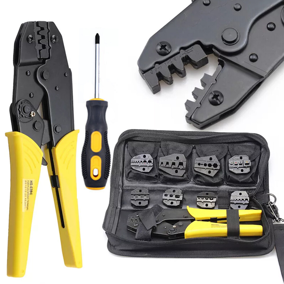 Ratchet Crimper Plier Crimping Tool Cable Wire Connectors Electrical Terminals