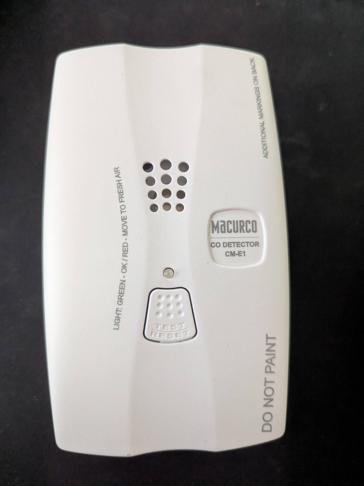 Macurco CM-E1 Carbon Monoxide Detector Gas detection for alarm control panels