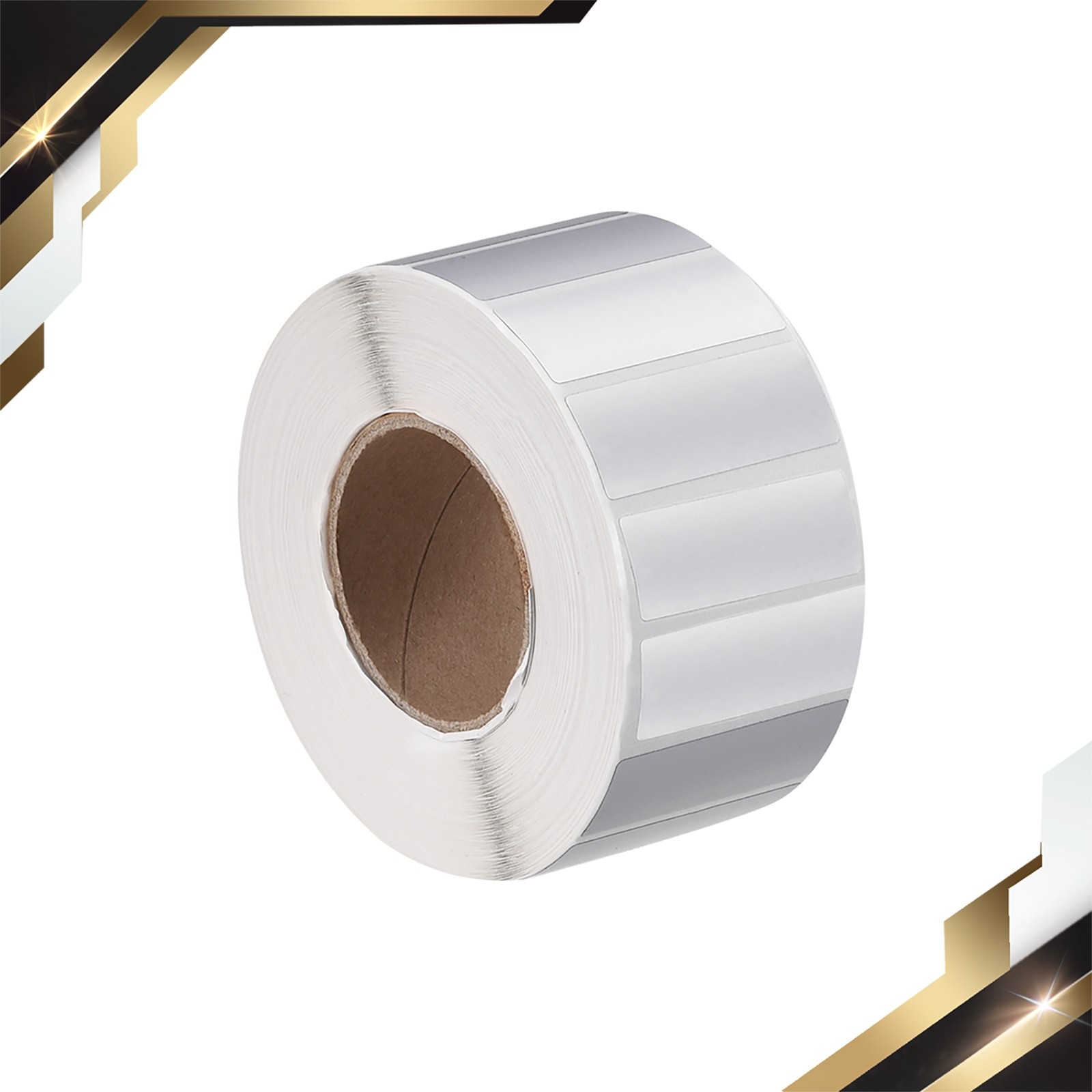 2000 Labels 1 Roll Rectangle Sticker Metallic Silver 1.57″x0.8″ 1 Row