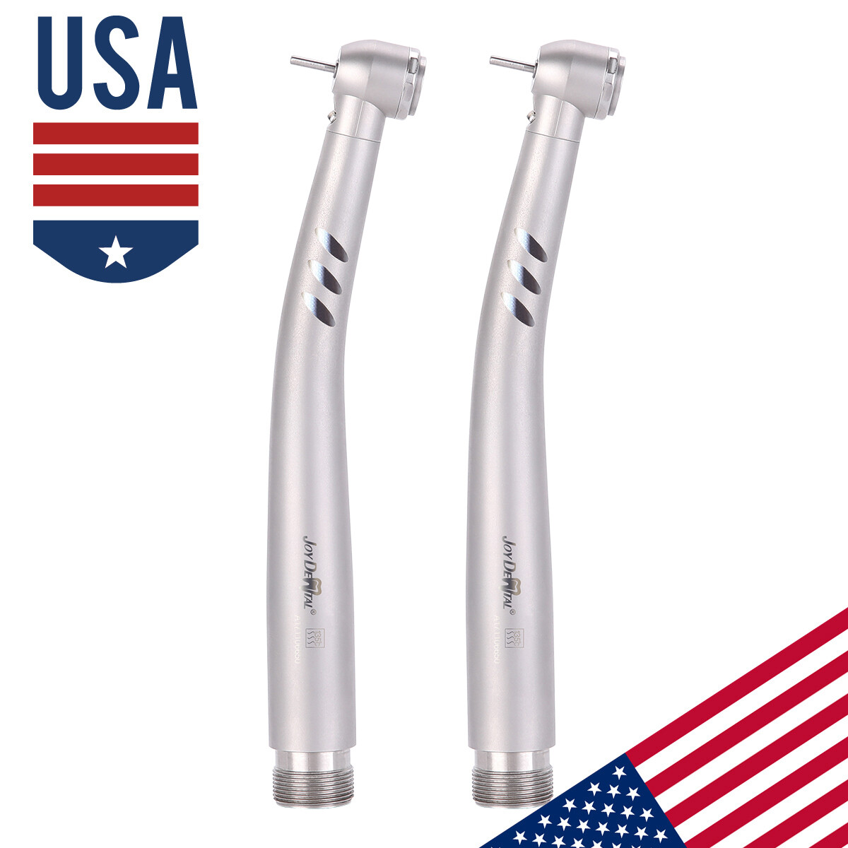 Dental LED E-generator Fiber Optic High Speed Handpiece 2 4Hole/ Diamond Burs