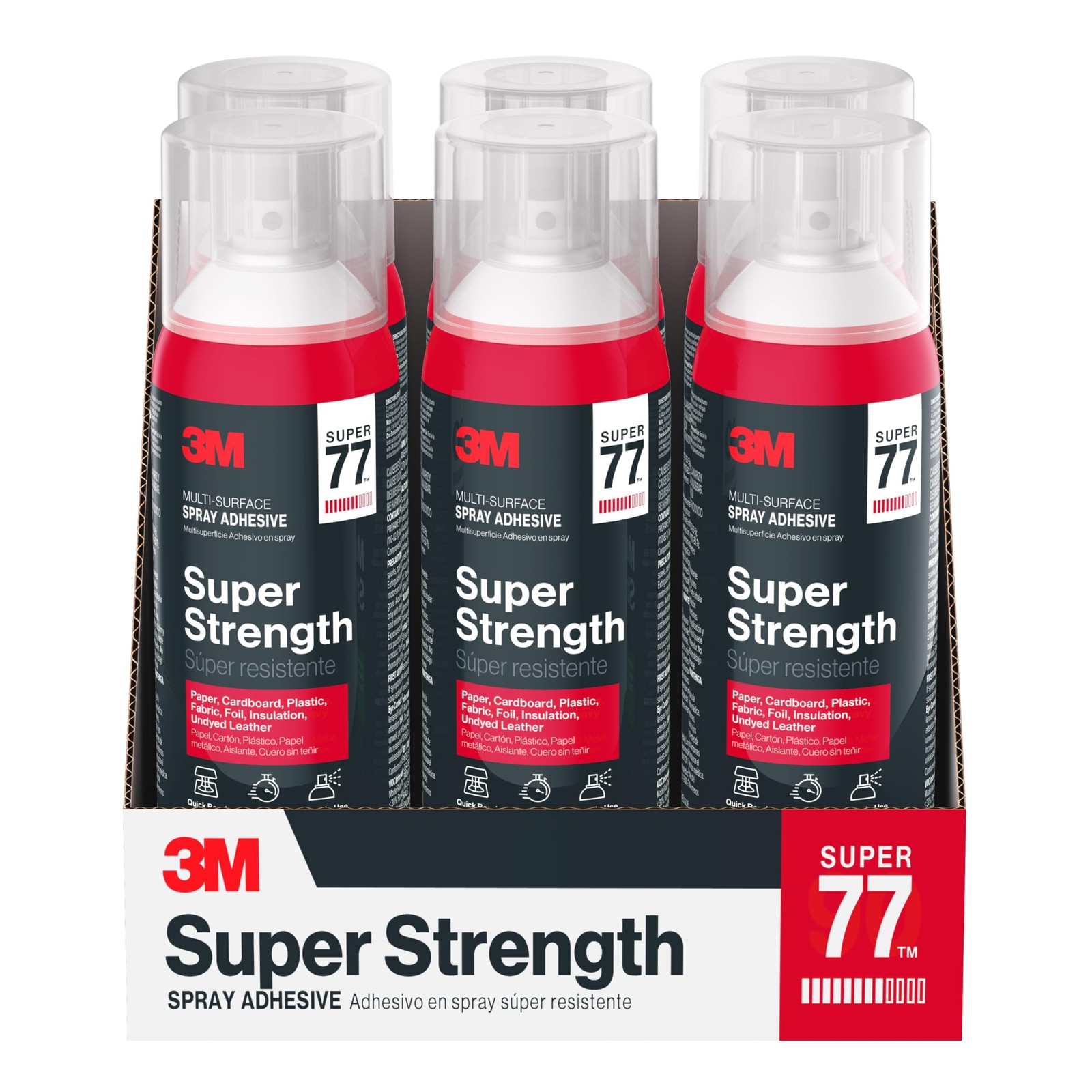 3M Super 77 Multi-Surface Spray Adhesive | Provides Secure Bond In 15 Seconds, D