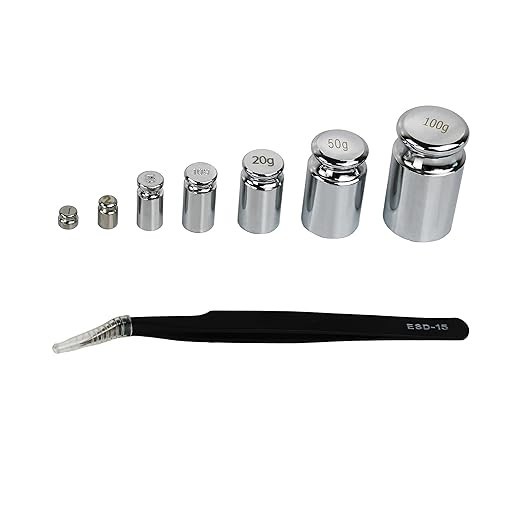 Calibration Weight Set – 1g 2g 5g 10g 20g 50g 100g with Tweezer M2 Class