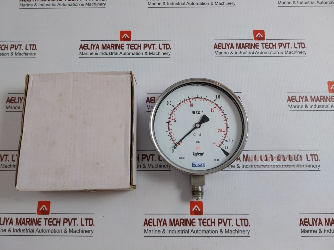 WIKA EN 837-1 Pressure Gauge 0-23PSI 1.6KG/CM2