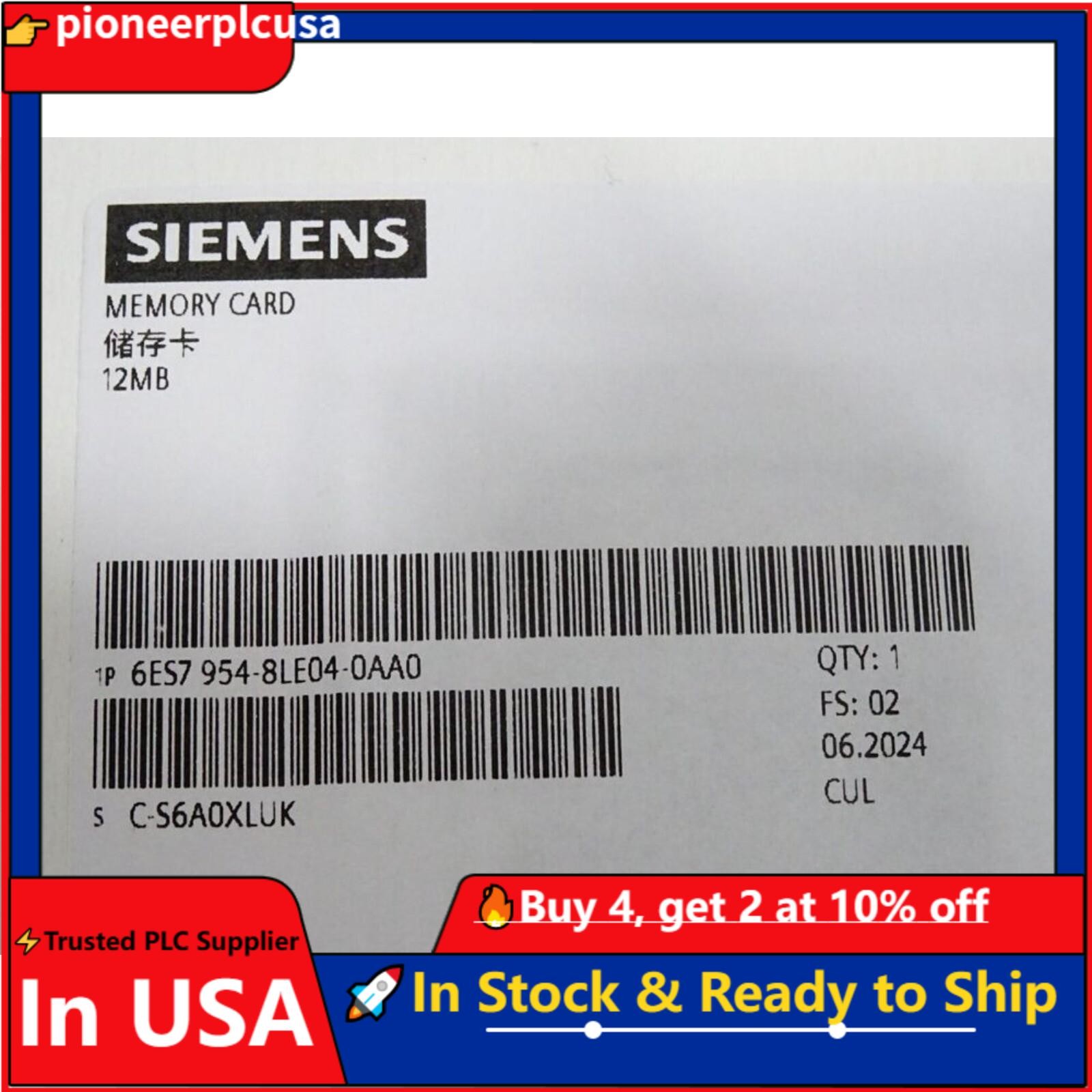 New Siemens 6ES7954-8LE04-0AA0 SIMATIC S7 Memory Cards 6ES7 954-8LE04-0AA0