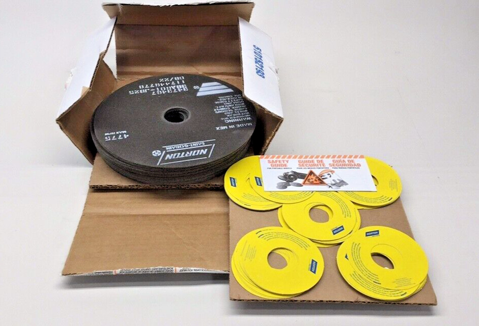 Norton 66253000267 Cutoff Wheel 8 x 0.60 x 1-1/4 38A601-JB25/3473467(Pack of 25)