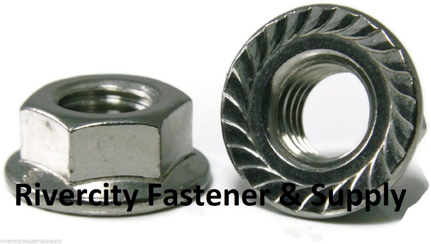 M10-1.5 Stainless Flange Nuts M10x1.5 Nut 10mm x 1.5 Serrated Flare whiz nuts