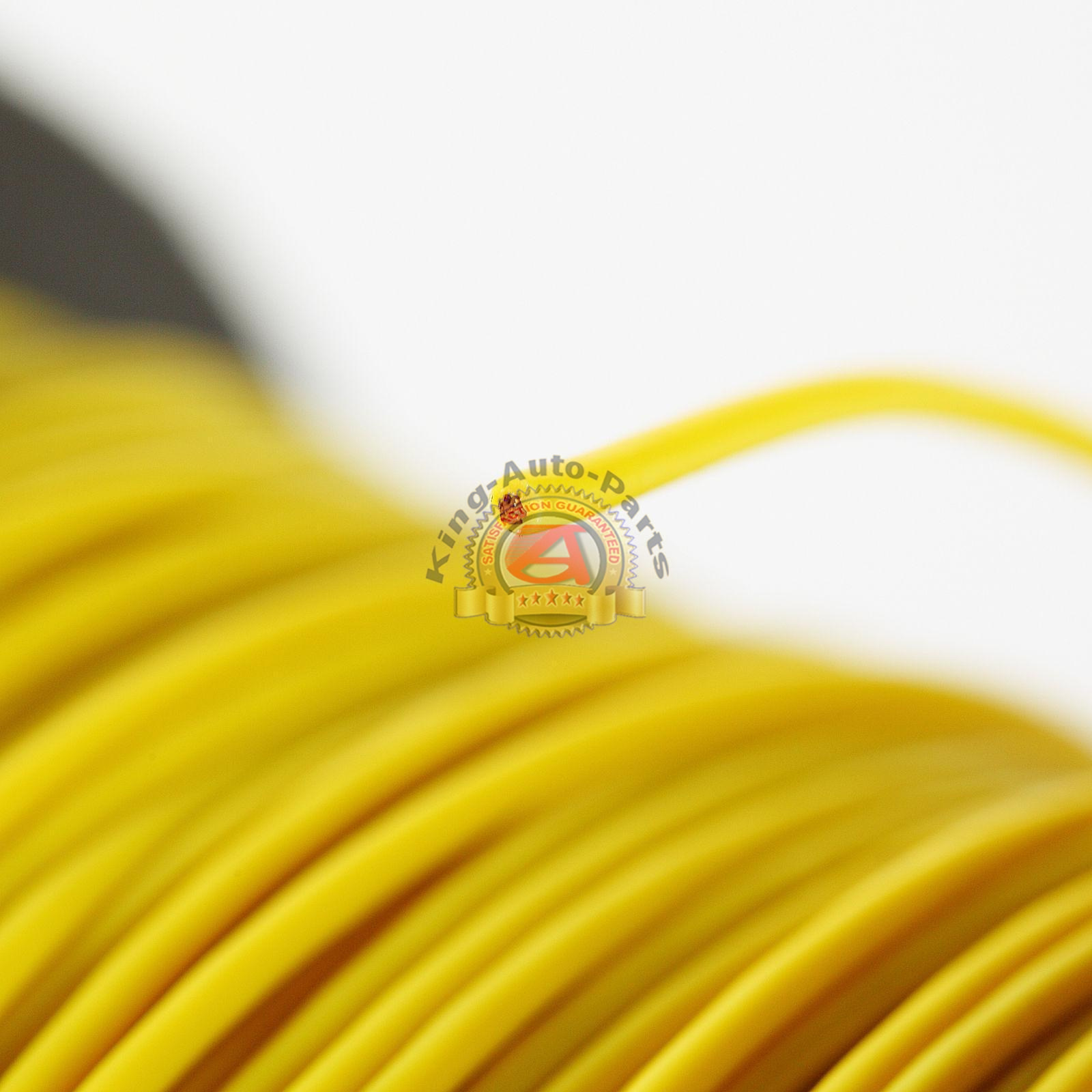 22 AWG Gauge Stranded Hook Up Primary Wire Yellow 500ft Material Copper PVC