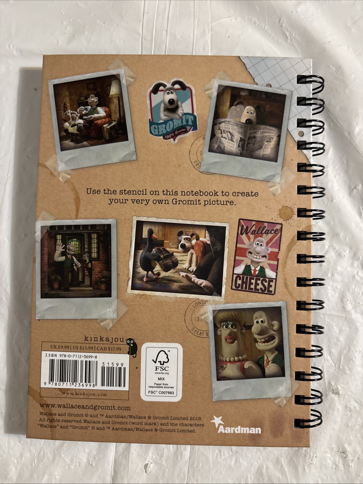 Wallace and Gromit – Spiral Bound Hardcover Cracking Stencil Notebook Journal