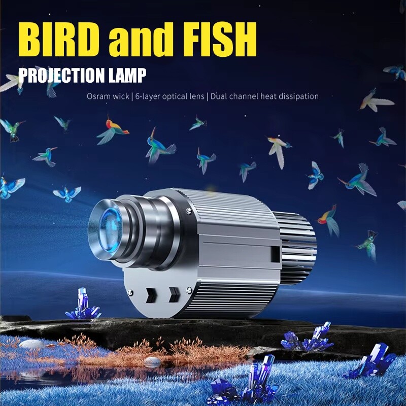 60W-600W Dynamic Pattern Projection Lamp Logo Gobo Advertising Light Bird Fish