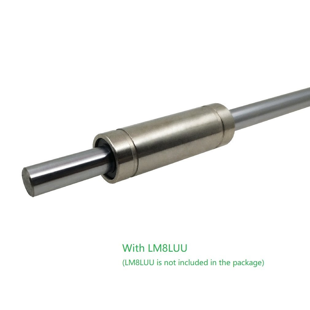 2PCs 8mm x 200mm .315 x 7.874 inches Case Hardened Chrome Plated Linear Motio…