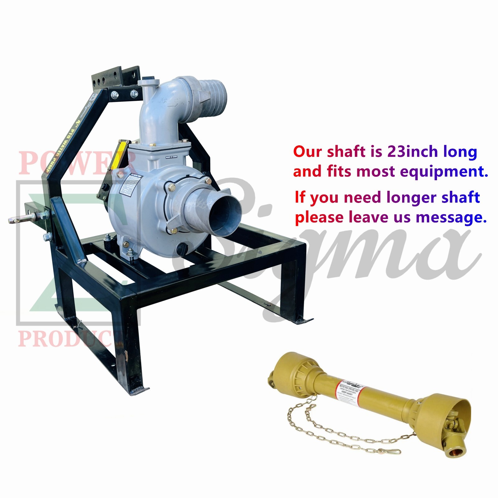 Sigma Tractor-Driven Operated PTO-Powered Water Pump 4″ With Shaft Gear Drive