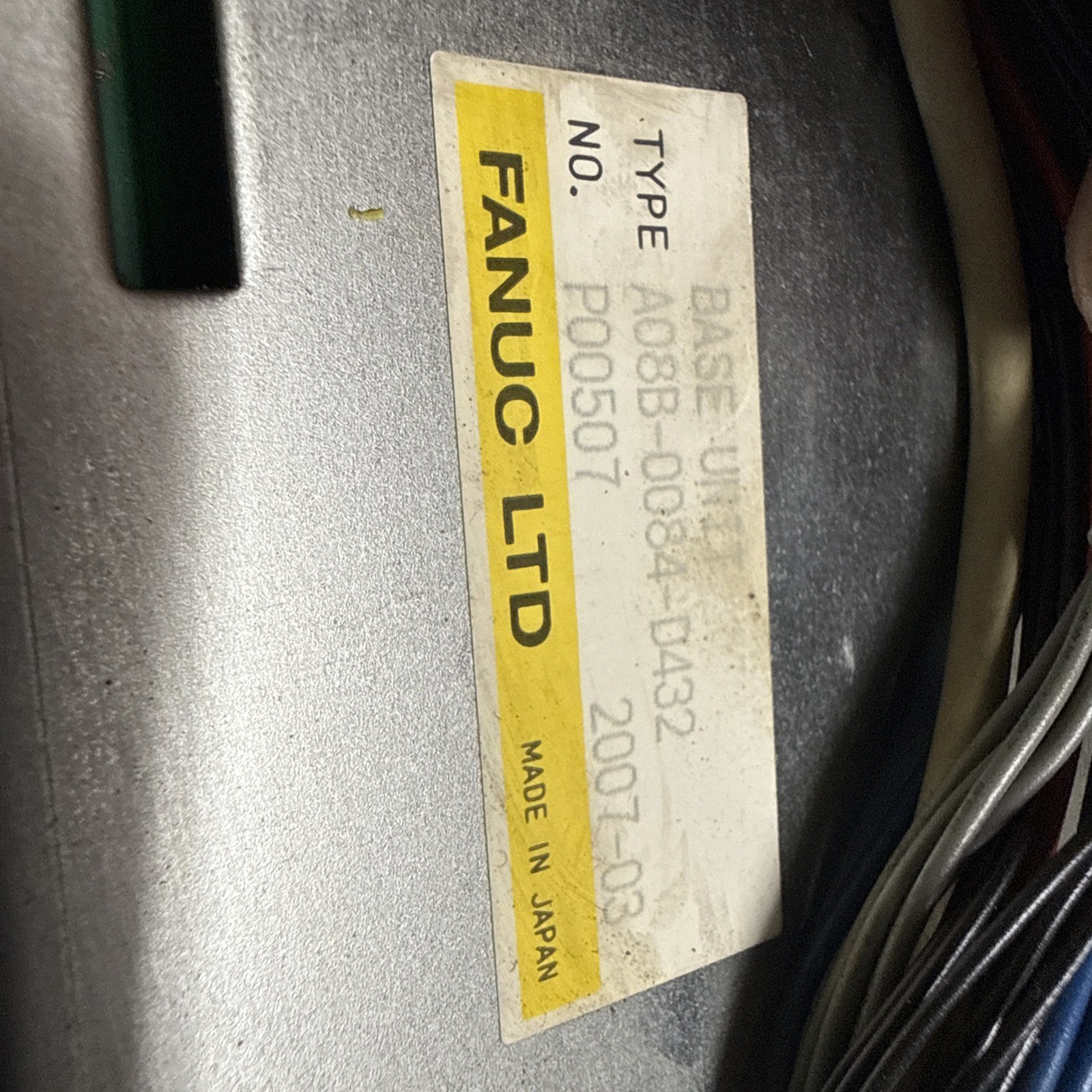 FANUC 180i A13B-0196-B412 PANEL; A08B-0084-D432 BASE UNIT; A08B-0084-C120/F