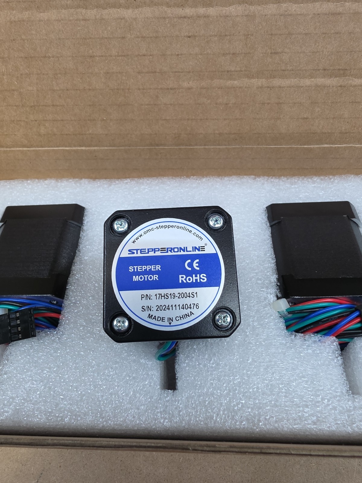 STEPPERONLINE 5pcs Nema 17 Stepper Motor 84oz.in 4-lead 17HS19-2004S1 3D Printer