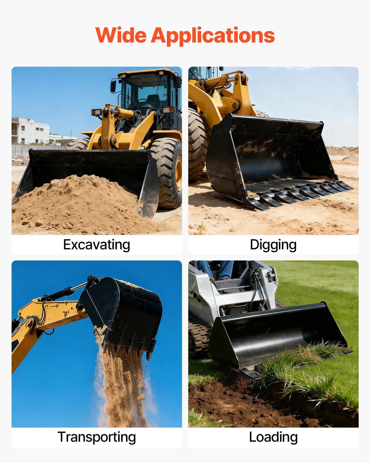 5.3in X156L Bucket Teeth 4-Pack Heavy-Duty Q235 Steel w/ Powder-Coated Finish