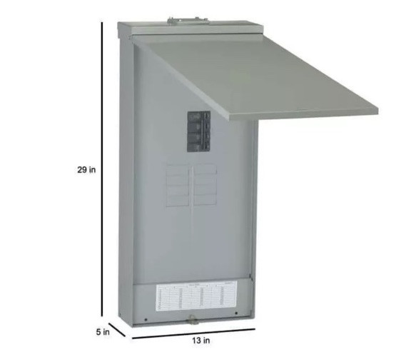 GE 200 Amp 8-Space 16-Circuit Outdoor Main Breaker Circuit Load Center Panel
