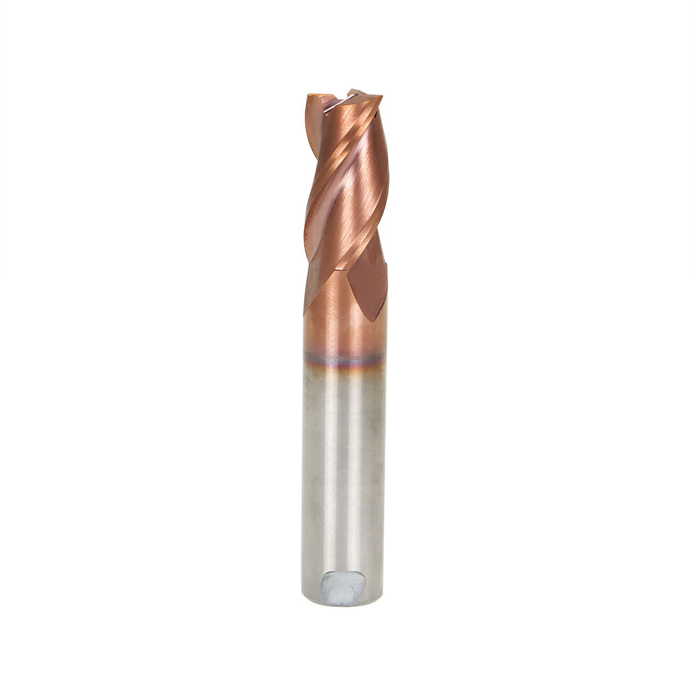 1/2″ 3 Flute 37° Helix Carbide End Mill For Aluminum – Square End – ZRN Coated